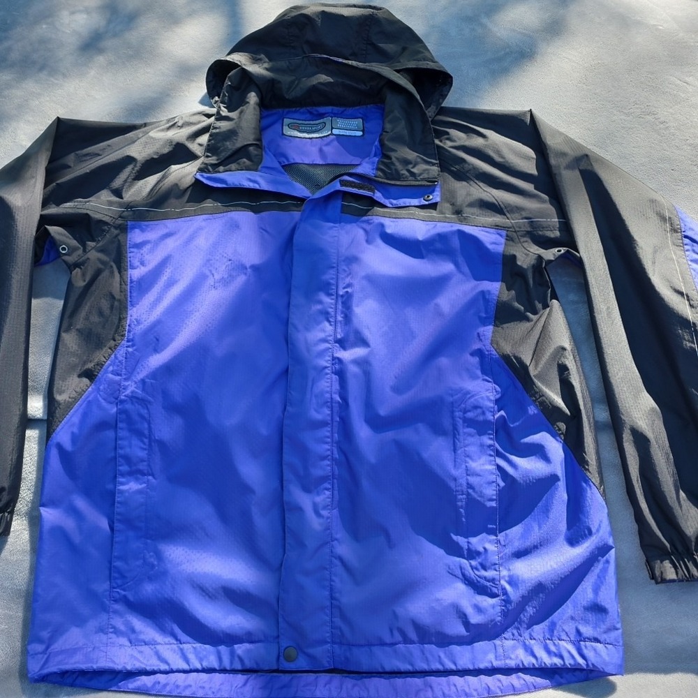 Sierra Sport Vintage Windproof Ripstop Hiking‎ Jacket Purple Black XL